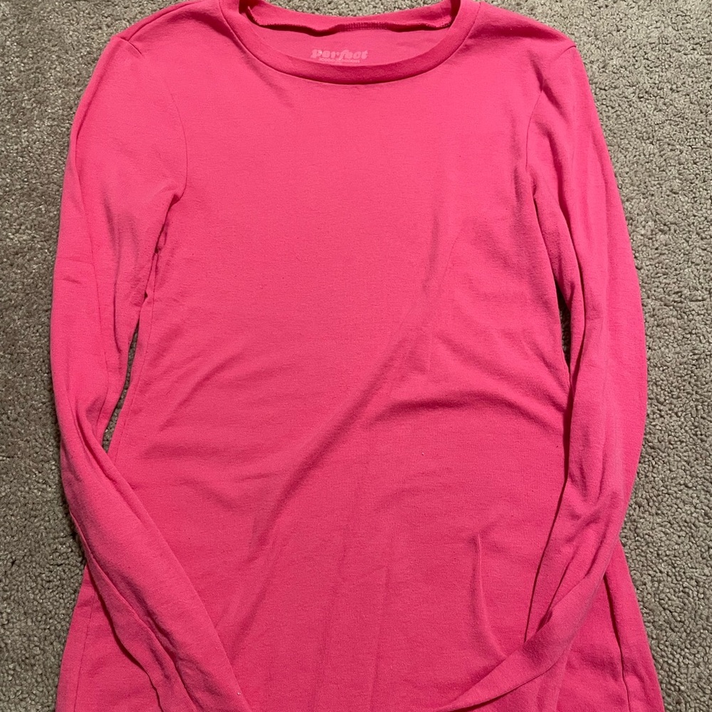 Hot pink long sleeved shirt